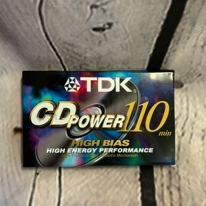 5/$20 TDK CD Power 110 Minute High Bias Audio Blank Cassette Tape New‎ Sealed